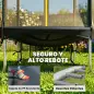Cama Elástica Exterior Ø183 cm Trampolín para Niños +6 Años Adultos con Red de Seguridad Escalera de 2 Peldaños Negro