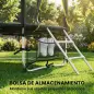Cama Elástica Exterior Ø183 cm Trampolín para Niños +6 Años Adultos con Red de Seguridad Escalera de 2 Peldaños Negro