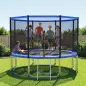 Cama Elástica Exterior Ø366 cm Trampolín para Niños con Red de Seguridad Escalera y Acolchado de Muelles Azul