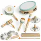 Instrumentos Musicales Infantil 10 Piezas Juguetes Musicales de Madera Montessori Set de de Percusión