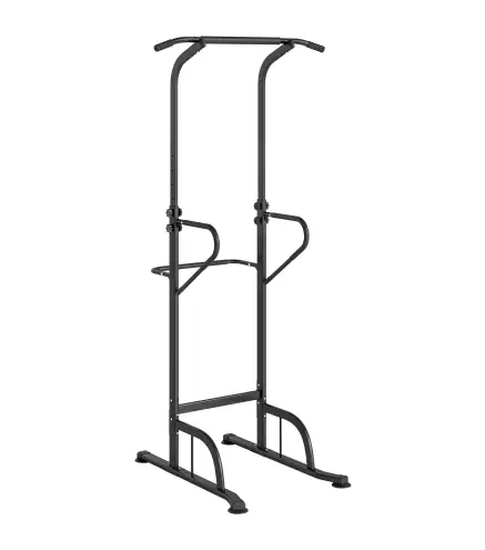 Barra de Dominadas Altura Regulable Estación de Fondos Resistente para Gimnasio en Casa Entrenamiento de Fuerza Blanco