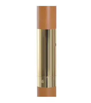Sombrilla Parasol de Madera Ø250x230cm para Exterior con 6 Varillas Sistema de Polea Color Granate