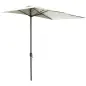Sombrilla Rectangular 230x130x245 cm Parasol para Pared Media Sombrilla con Manivela Protección UV 30+ Impermeable Tela Poliéste