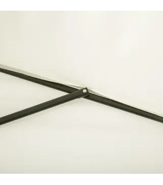 Sombrilla Rectangular 230x130x245 cm Parasol para Pared Media Sombrilla con Manivela Protección UV 30+ Impermeable Tela Poliéste