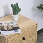 Mesita de Noche con 2 Cajones Cajonera de Madera para Dormitorio Armario Almacenamiento 48x39,5x60 cm