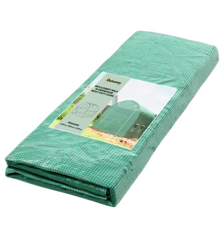 Plásticos para Invernaderos 3x2x2 m Cubierta de Repuesto para Invernadero de Polietileno con 6 Ventanas y Puerta Enrollable Prot