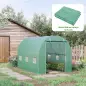 Plásticos para Invernaderos 3x2x2 m Cubierta de Repuesto para Invernadero de Polietileno con 6 Ventanas y Puerta Enrollable Prot