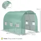 Plásticos para Invernaderos 3x2x2 m Cubierta de Repuesto para Invernadero de Polietileno con 6 Ventanas y Puerta Enrollable Prot