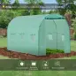 Plásticos para Invernaderos 3x2x2 m Cubierta de Repuesto para Invernadero de Polietileno con 6 Ventanas y Puerta Enrollable Prot