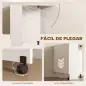 Mesa Plegable de Comedor con Ruedas Alas Abatibles y Estantes para 4-6 Personas 75x140x74 cm Blanco