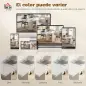 Mesa Plegable de Comedor con Ruedas Alas Abatibles y Estantes para 4-6 Personas 75x140x74 cm Blanco