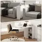 Mesa Plegable de Comedor con Ruedas Alas Abatibles y Estantes para 4-6 Personas 75x140x74 cm Blanco