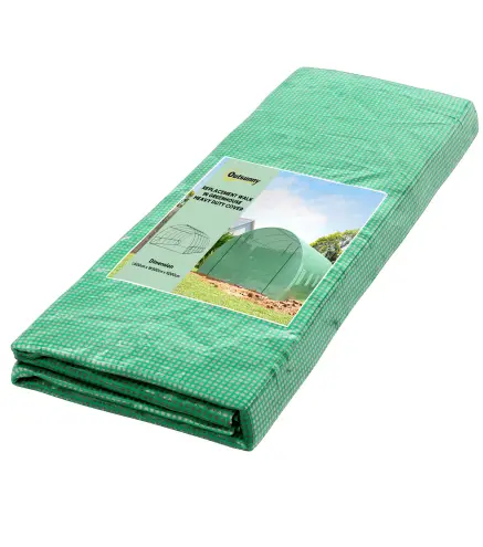 Cubierta de Repuesto para Invernadero 600x300x200cm Tipo Túnel Carpa de Invernadero con 12 Ventanas Verde