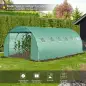 Cubierta de Repuesto para Invernadero 600x300x200cm Tipo Túnel Carpa de Invernadero con 12 Ventanas Verde