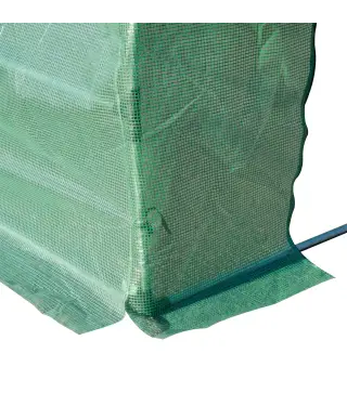 Cubierta de Repuesto para Invernadero 600x300x200cm Tipo Túnel Carpa de Invernadero con 12 Ventanas Verde