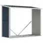 Casetilla para Leña Acero Galvanizado Cobertizo Leñero de Almacenamiento de Troncos con Techo Inclinado para Jardín Terraza Exte Casetilla para Leña Acero Galvanizado Cobertizo Leñero de Almacenamiento de Troncos con Techo Inclinado para Jardín Terraza Exte