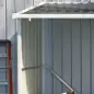 Casetilla para Leña Acero Galvanizado Cobertizo Leñero de Almacenamiento de Troncos con Techo Inclinado para Jardín Terraza Exte