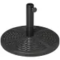 Soporte para Parasol con Relleno de Cemento Peso 9,5 kg para Poste de Parasol de Ø38/48 mm Negro