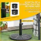 Soporte para Parasol con Relleno de Cemento Peso 9,5 kg para Poste de Parasol de Ø38/48 mm Negro