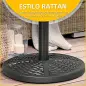 Soporte para Parasol con Relleno de Cemento Peso 9,5 kg para Poste de Parasol de Ø38/48 mm Negro