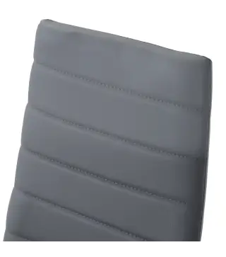 Juego Mesa de Comedor y 4 Sillas Conjunto de Muebles de 5 Piezas Mesa Redonda Ø90x75 cm y 4 Sillas 42x52x96 cm Gris