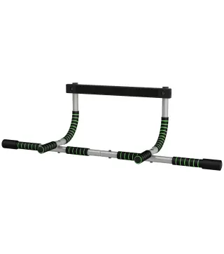 Barra de Dominadas Multifuncional Barra de Dominadas de Pared con Mangos Antideslizantes Carga 110 kg Gris y Negro