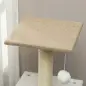 Árbol Rascador para Gatos de Borreguito de 140 cm con 2 Cuevas Plataformas Bolas Colgantes y Poste de Sisal Marrón Claro