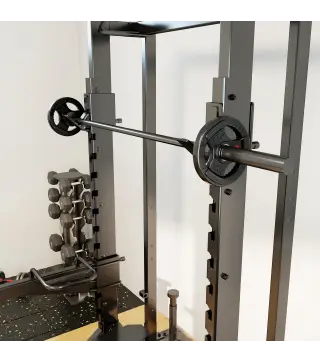 Discos Pesas Olímpicos Agujero Ø50 mm 2x5 kg con Anillo Interior de Acero y Triple Agarre para Mancuernas y Barras Negro