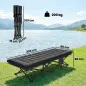 Cama Plegable Camping con Colchón Extraíble de Tela Oxford 600D con Reposacabezas y Bolsa Carga 200 kg Negro