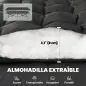 Cama Plegable Camping con Colchón Extraíble de Tela Oxford 600D con Reposacabezas y Bolsa Carga 200 kg Negro