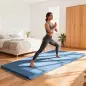 Colchoneta Gimnasia Plegable de Grosor 5 cm con Asas de Transporte para Yoga Aeróbic 240x120x5 cm Azul Claro