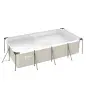 Piscina Desmontable Tubular 394,5x208,3x80,5 cm 6075 L con Marco Metálico Parche de Reparación sin Depuradora Gris Piscina Desmontable Tubular 394,5x208,3x80,5 cm 6075 L con Marco Metálico Parche de Reparación sin Depuradora Gris