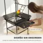 Parque de Juegos de Pájaros con Ruedas Escaleras Columpio Protector de Semillas Bandeja Comederos Perchas 63x63x163 cm