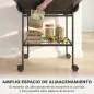 Parque de Juegos de Pájaros con Ruedas Escaleras Columpio Protector de Semillas Bandeja Comederos Perchas 63x63x163 cm