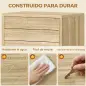 Mueble Auxiliar de Baño con Puerta de Listones 3 Estantes y Estante Ajustable Apertura por Presión 34x23x84 cm Natural