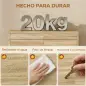 Mueble Bajo Lavabo con Estante Ajustable Puertas de Listones y Apertura por Presión para Lavabo con Pedestal o Pared