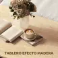 Mesa baja para Salón con Compartimento para Salón Sala de Estar 95x55x50 cm Natural y Blanco