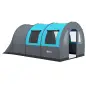 Tienda de Campaña Plegable para 3 Personas con 2 Habitaciones y Bolsa de Transporte Impermeable 480x260x200 cm Gris