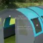Tienda de Campaña Plegable para 3 Personas con 2 Habitaciones y Bolsa de Transporte Impermeable 480x260x200 cm Gris