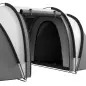Tienda de Camping Familiar para 4-5 Personas con 2 Habitaciones Separadas Puertas y Ventanas 450x220x180 cm Gris