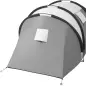Tienda de Camping Familiar para 4-5 Personas con 2 Habitaciones Separadas Puertas y Ventanas 450x220x180 cm Gris