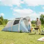 Tienda Campaña Inflable 2-3 Personas con Bomba Dormitorio y Zona de Estar Impermeable 3000 mm Montaje Rápido Azul Claro