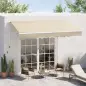 Toldo para Balcón 350x250 cm con Manivela de Metal Impermeable y Anti-UV para Jardín Terraza Ventanas Crema