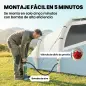 Tienda Campaña Inflable 2-3 Personas con Bomba Dormitorio y Zona de Estar Impermeable 3000 mm Montaje Rápido Azul Claro