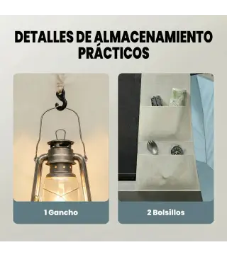 Tienda Campaña Inflable 2-3 Personas con Bomba Dormitorio y Zona de Estar Impermeable 3000 mm Montaje Rápido Azul Claro