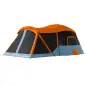 Tienda de Campaña Familiar Tipo Túnel para 4 Personas con 2 Habitaciones Puertas Tragaluces Impermeable Fácil Montaje