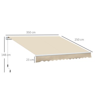 Toldo Manual Retráctil