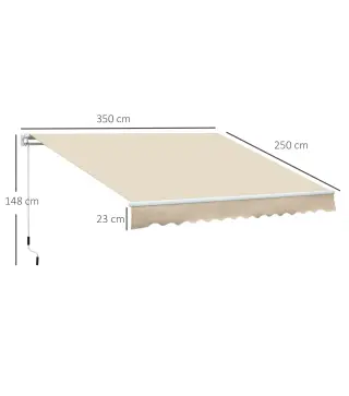 Toldo Manual Retráctil