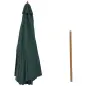 Sombrilla Ø300x250 cm Parasol con Poste de Madera con Sistema de Poleas para Jardín Patio Terraza Verde