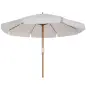 Sombrilla Terraza Exterior Ø325 cm Sombrilla de Jardín con Sistema de Polea Techo Ventilado 8 Varillas de Bambú y Poste de Mader